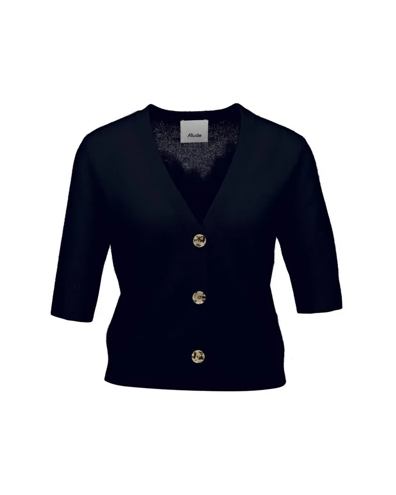 ALLUDE Damen Strickjacke aus Kaschmir Marine