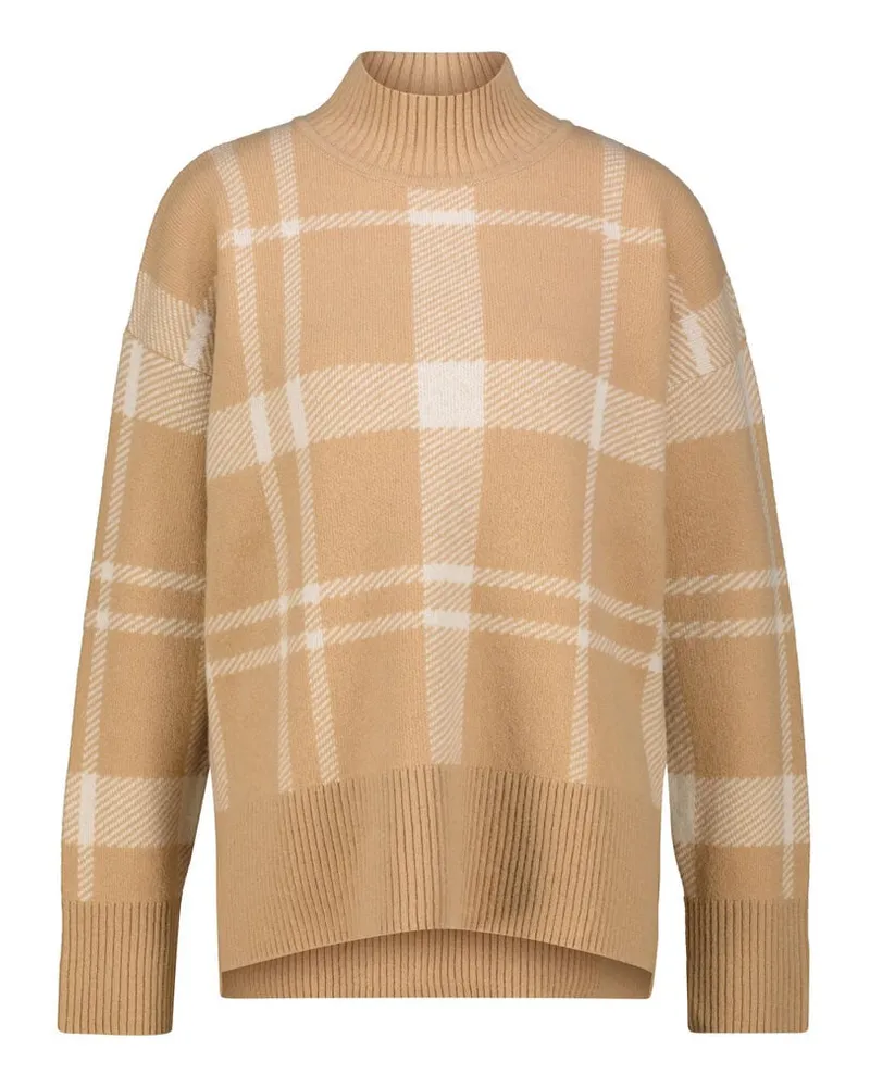 Barbour Damen Strickpullover mit Tartan-Muster HARRIET Camel