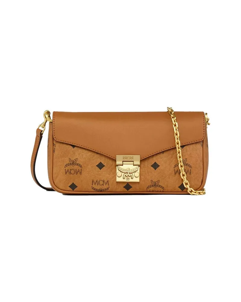 MCM Damen Umhängetasche TRACY VI Small Cognac