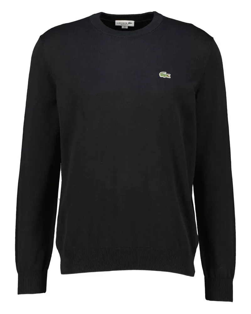 Lacoste Herren Strickpullover mit Bio-Baumwolle Regular Fit Schwarz
