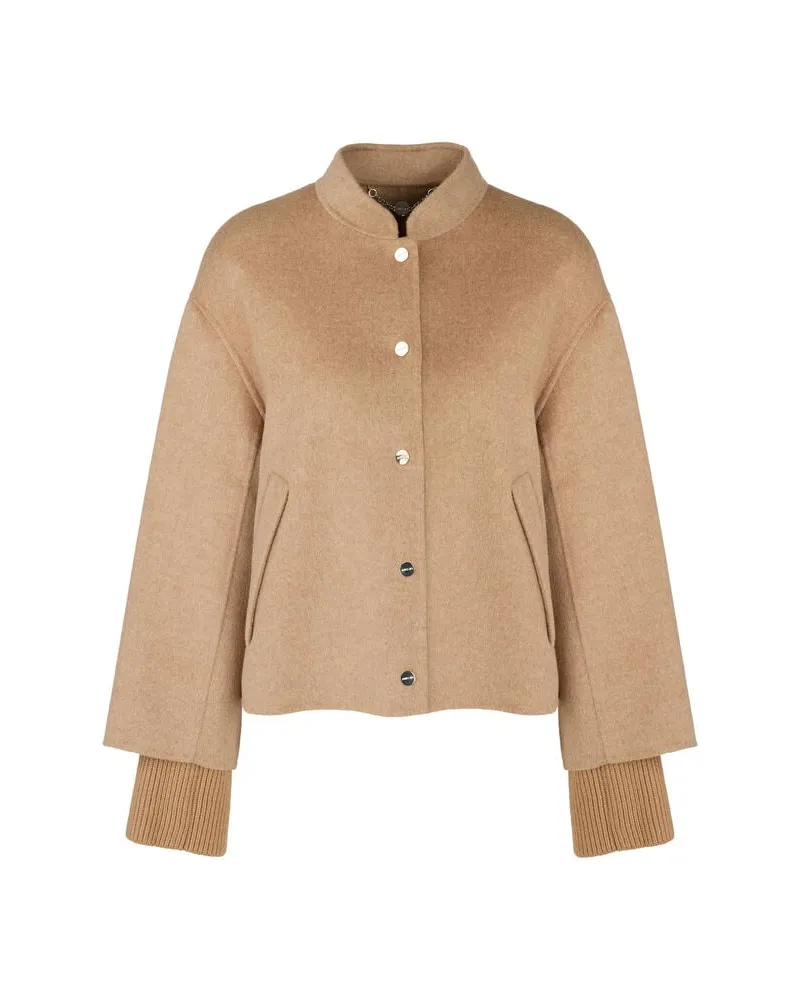 Marc Cain Damen Jacke aus Wolle Sand