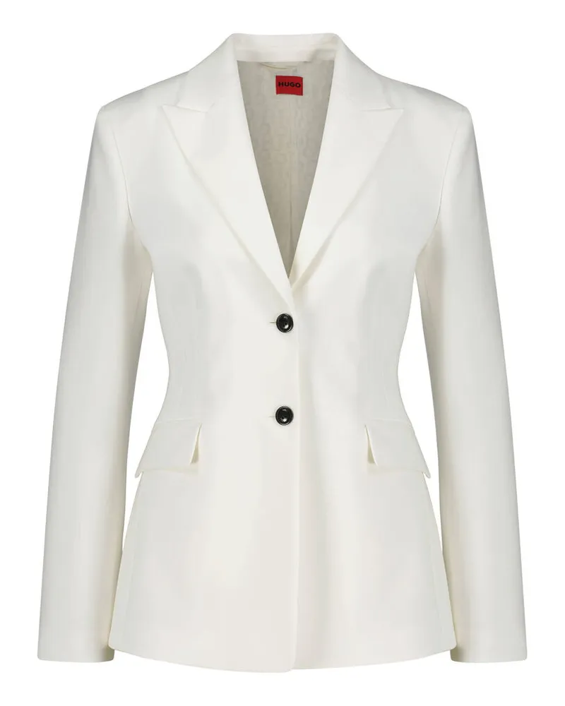 HUGO BOSS Damen Blazer ASMALLA Slim Fit Offwhite