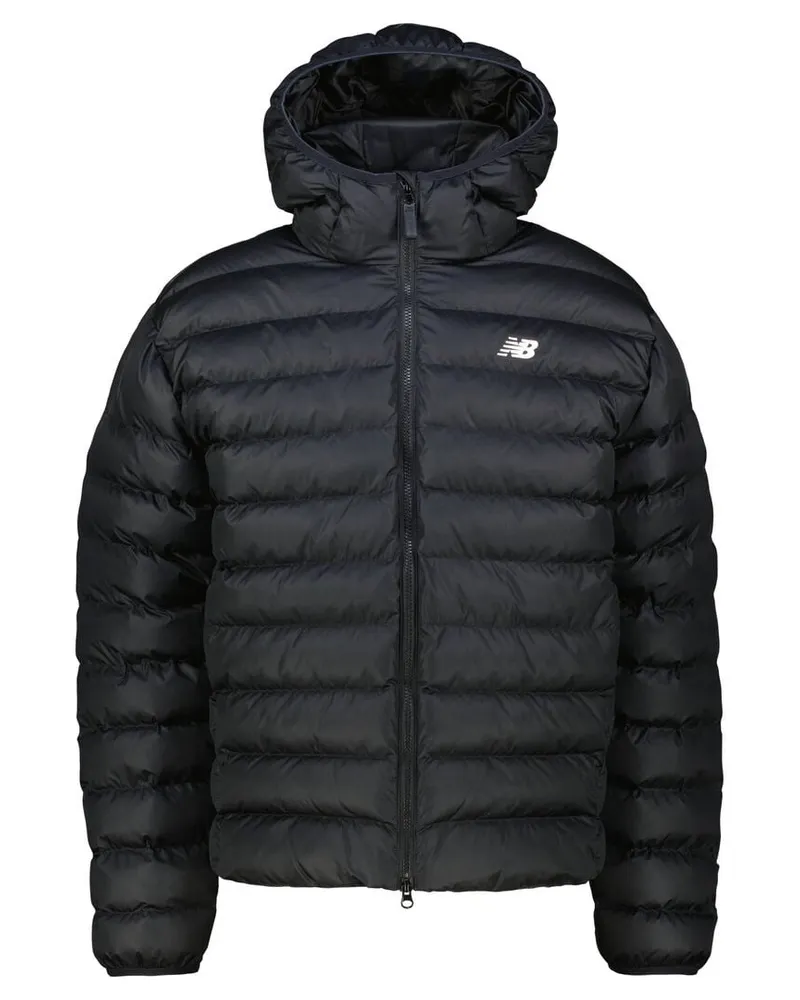 New Balance Herren Steppjacke HOODED PUFFER JACKET Schwarz
