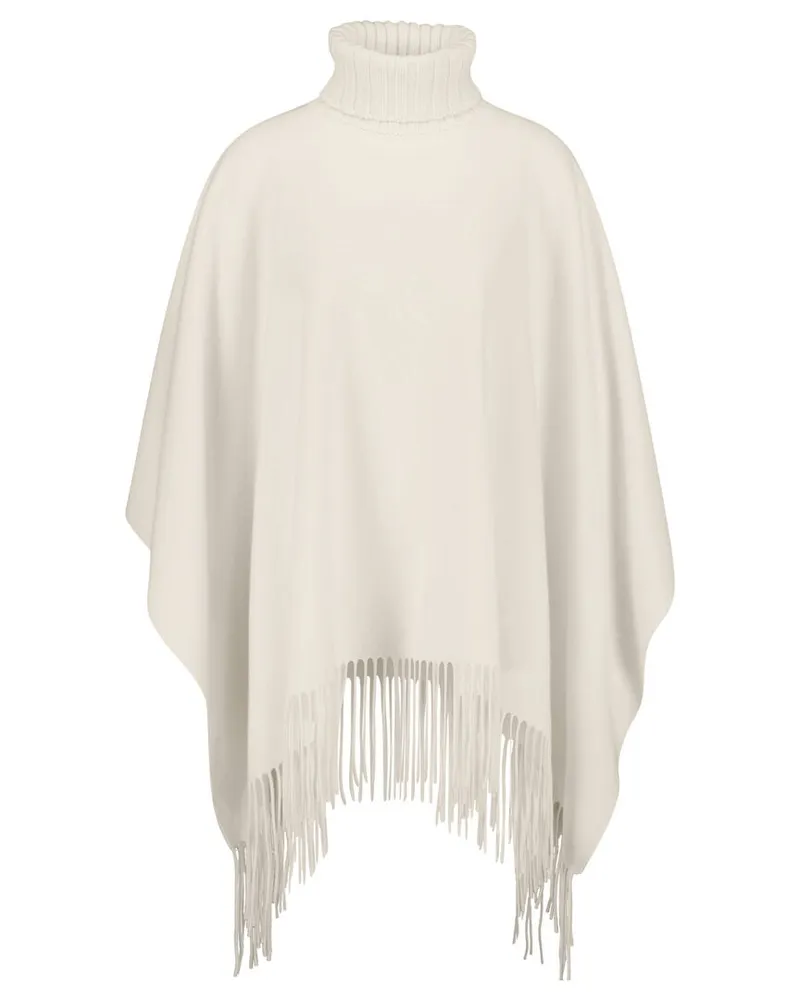 Fabiana Filippi Damen Cape mit Rollkragen Offwhite