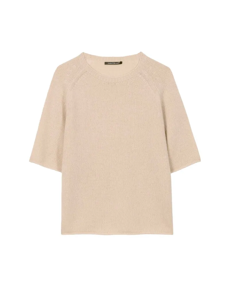 Luisa Cerano Damen Pullover aus Wolle und Kaschmir Creme