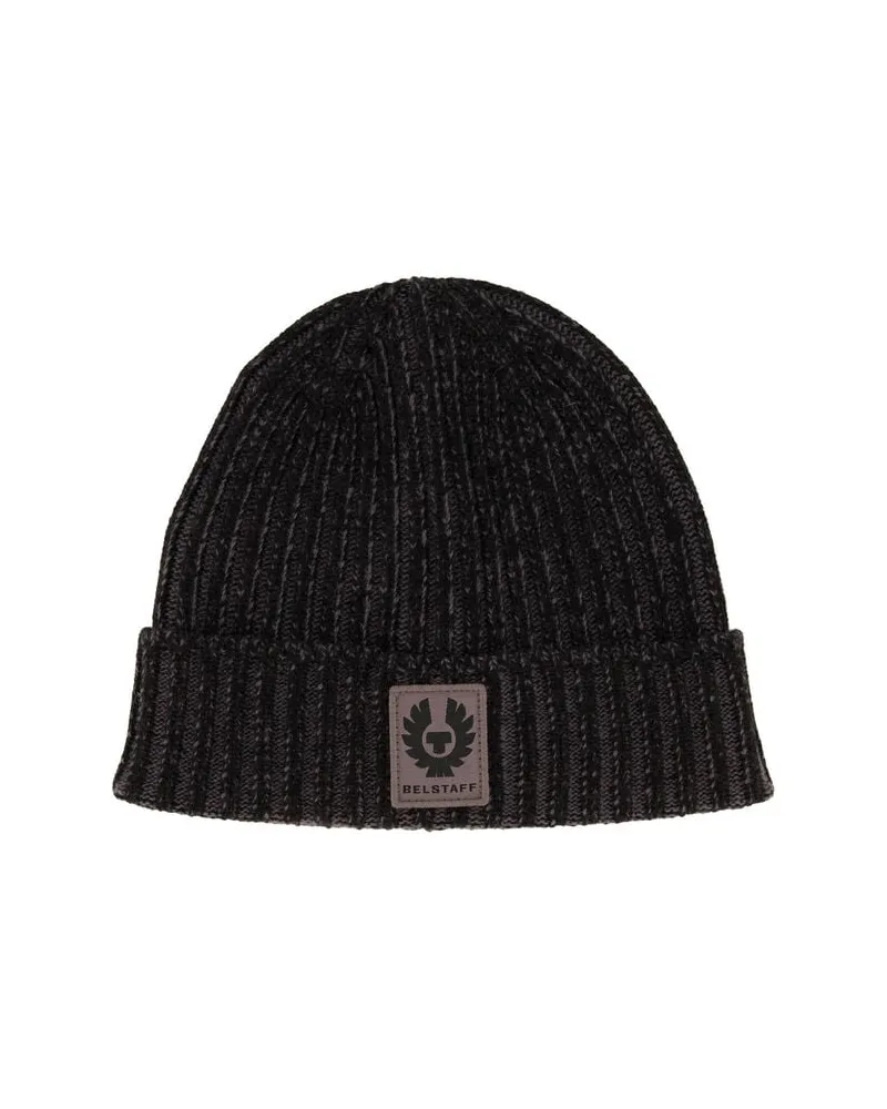 Belstaff Herren Strickmütze aus Merinowolle PLATED WATCH HAT Anthrazit