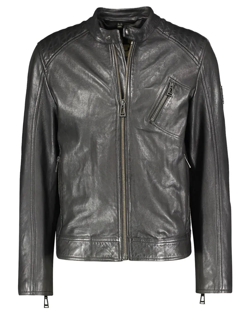 Belstaff Herren Lederjacke Schwarz