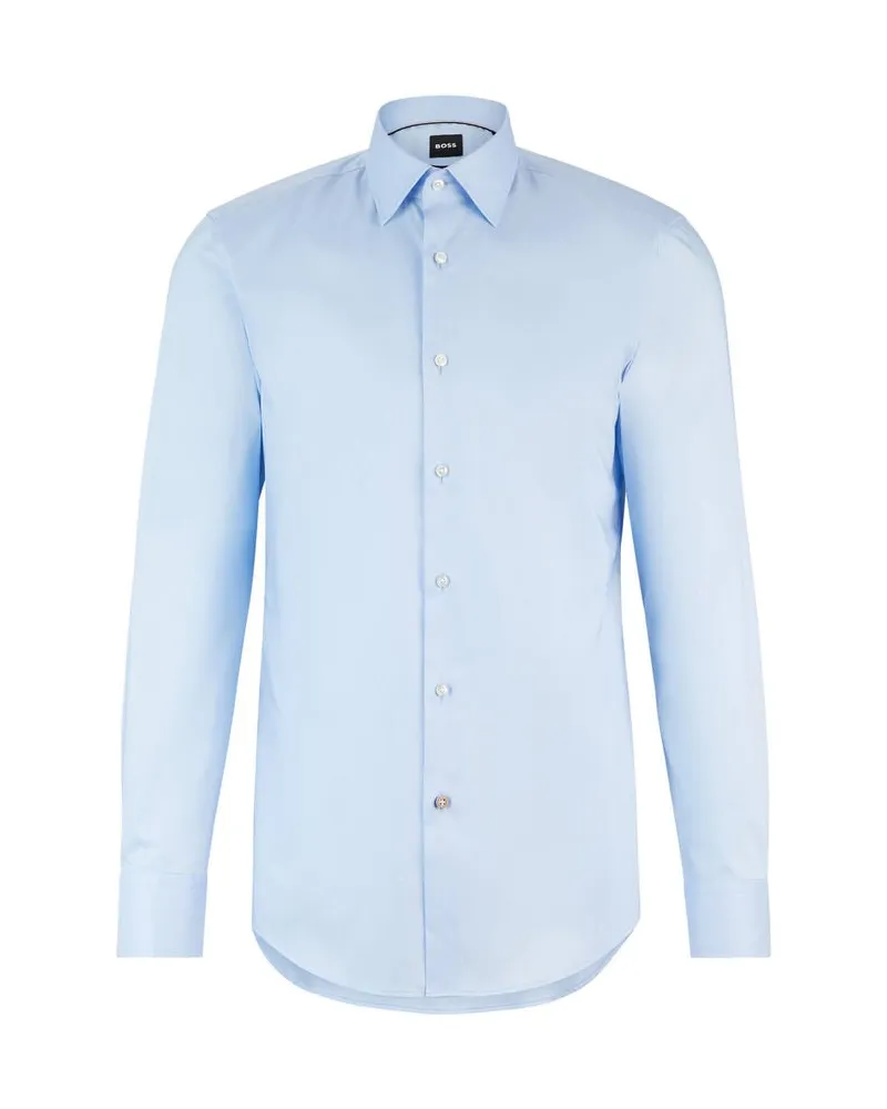 HUGO BOSS Herren Hemd H-HANK Slim Fit Bleu