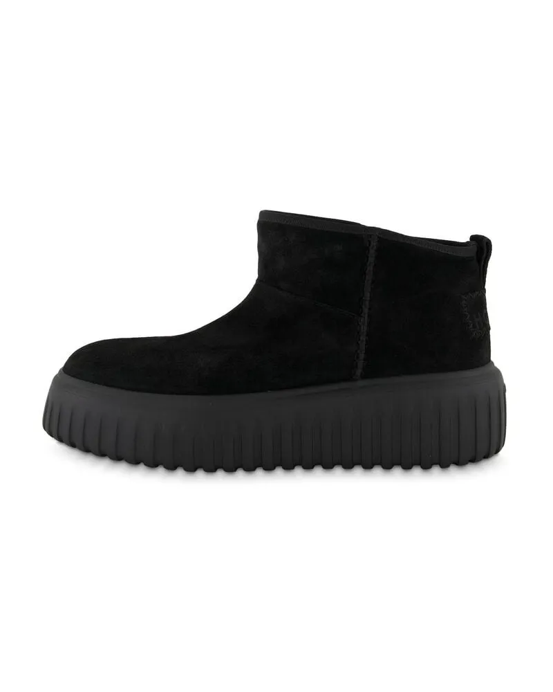 Hogan Damen Stiefeletten aus Wildleder H-STRIPES Schwarz