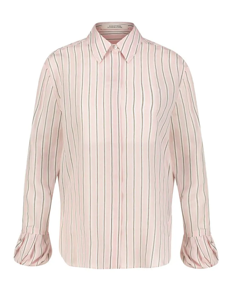Dorothee Schumacher Damen Hemdbluse mit Seide STRIPED EASE Rose