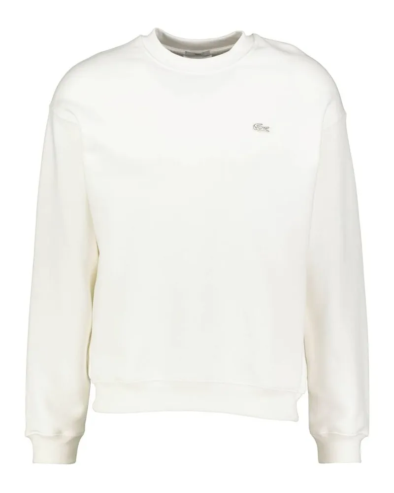 Lacoste Sweatshirt aus Bio-Baumwolle Loose Fit Offwhite
