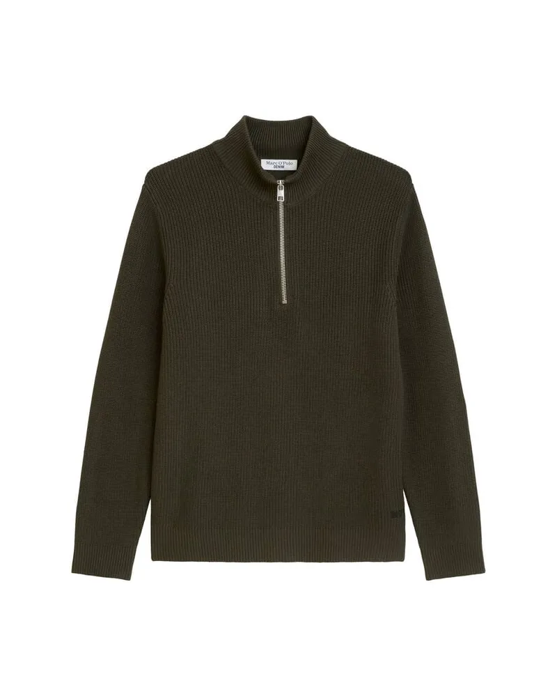Marc O'Polo Herren Strickpullover aus Bio-Baumwolle Oliv