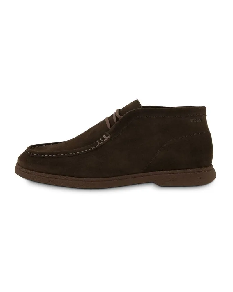 HUGO BOSS Herren Desert Boots aus Veloursleder SIENNE_DESB_SDHL Braun