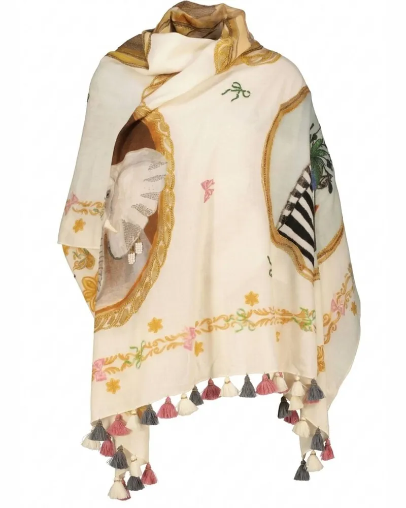Maison Common Damen Wollschal Weiss
