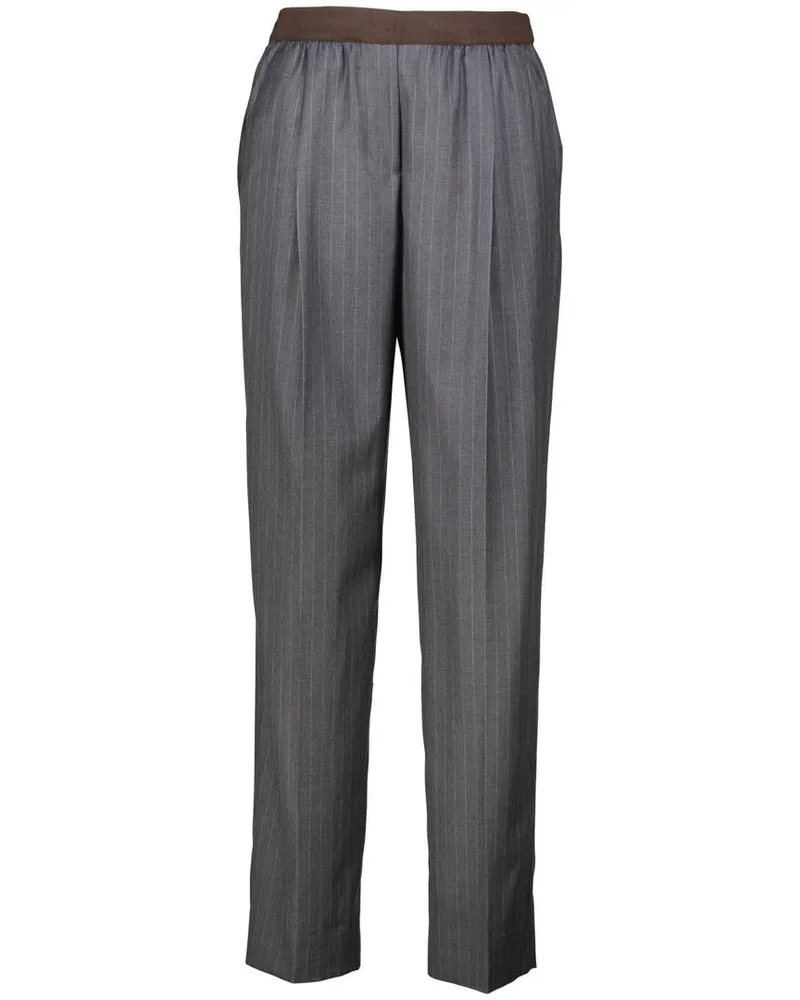 Miu Miu Damen Hose aus Wolle Anthrazit