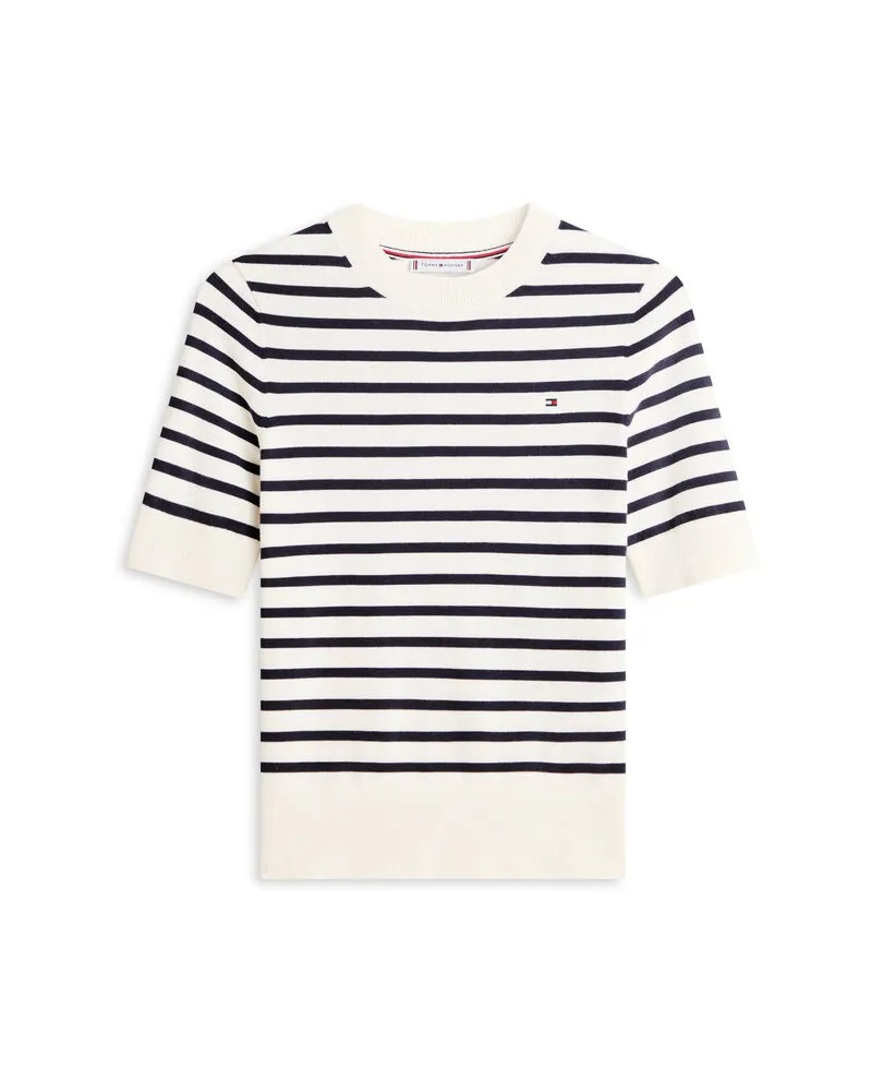 Tommy Hilfiger Damen Strickshirt aus Baumwolle Ivory