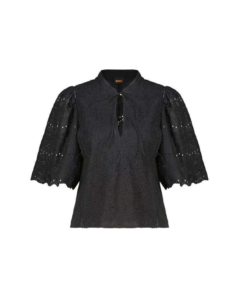 HUGO BOSS Damen Bluse C_BENVIA Schwarz