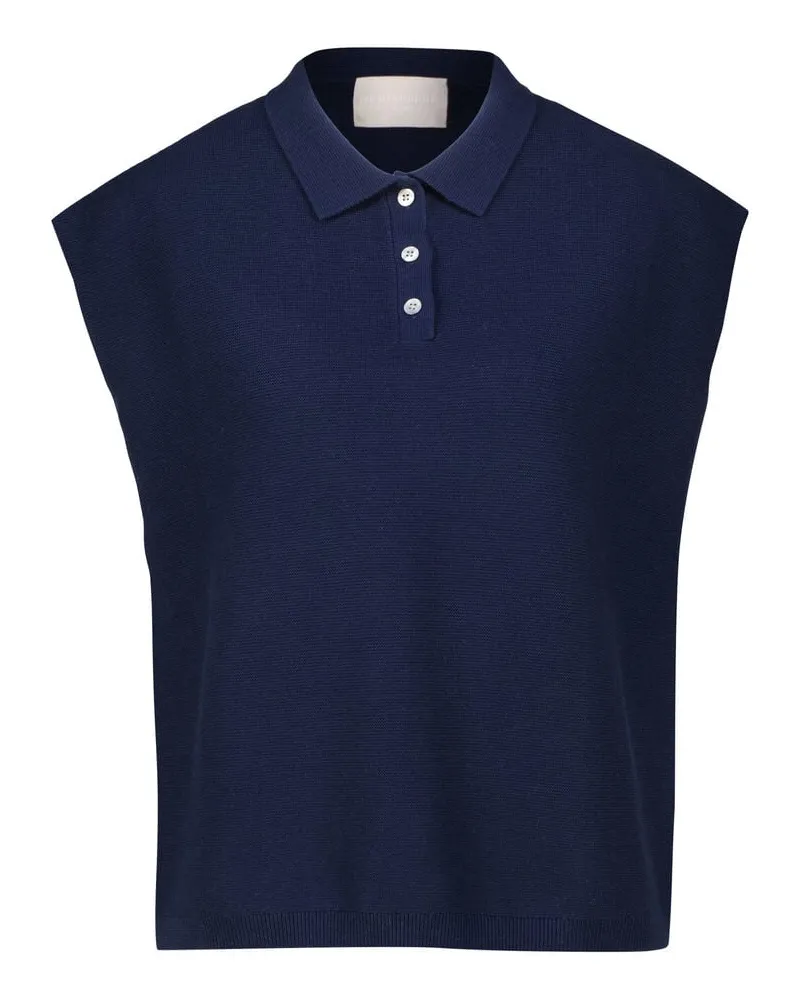 hemisphere Damen Poloshirt aus Kaschmirmix Marine