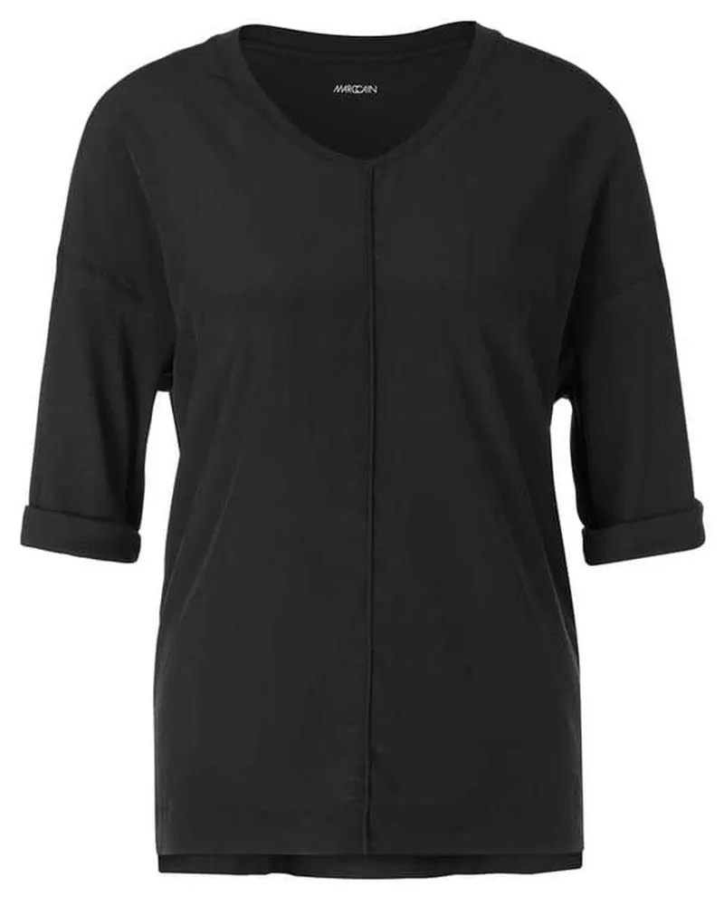 Marc Cain Damen Blusenshirt Kurzarm Schwarz
