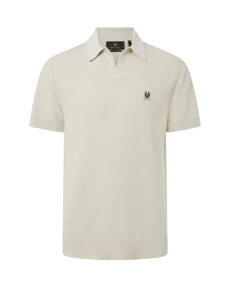 Belstaff Herren Strick-Poloshirt Offwhite