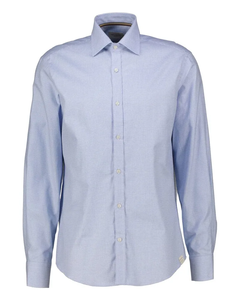 Paul & Shark Herren Hemd aus Baumwolle Bleu