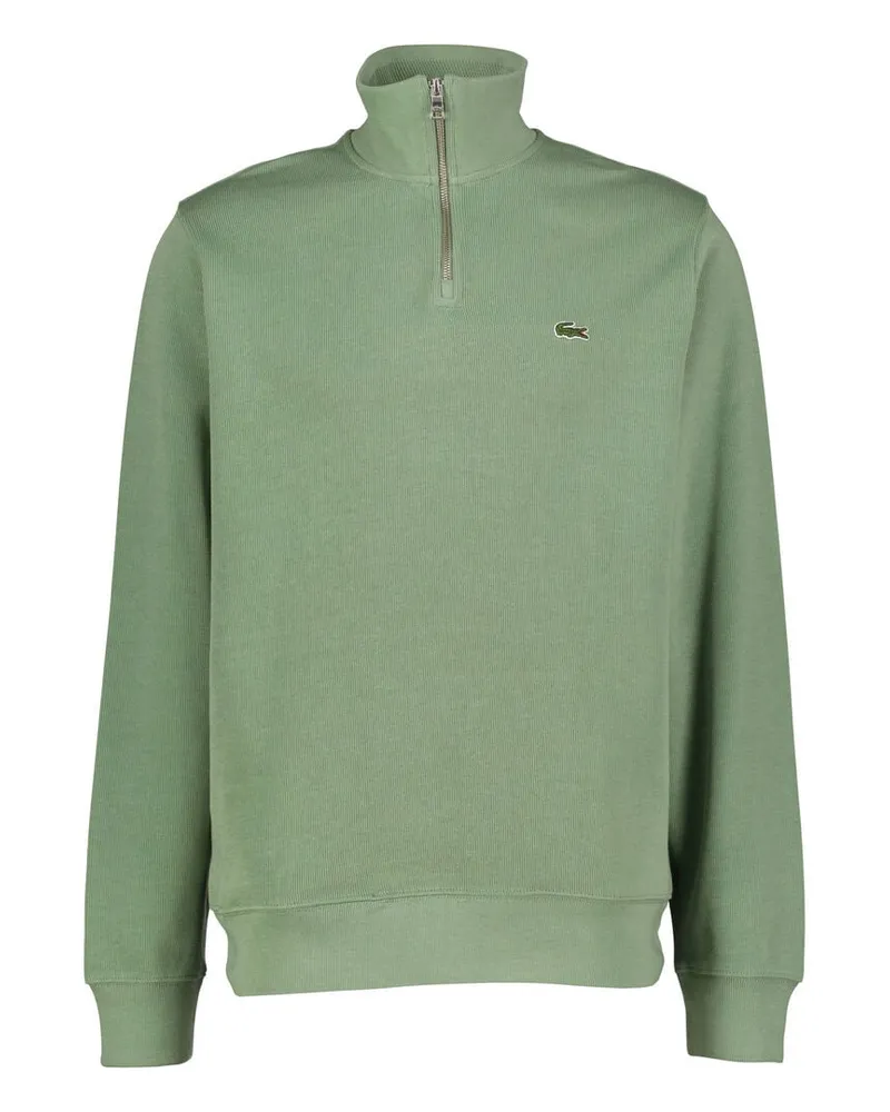 Lacoste Herren Sweatshirt mit Troyerkragen Salbei