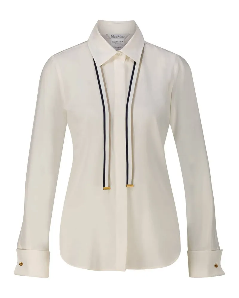 Max Mara Damen Hemdbluse aus Seide APOLLO Offwhite
