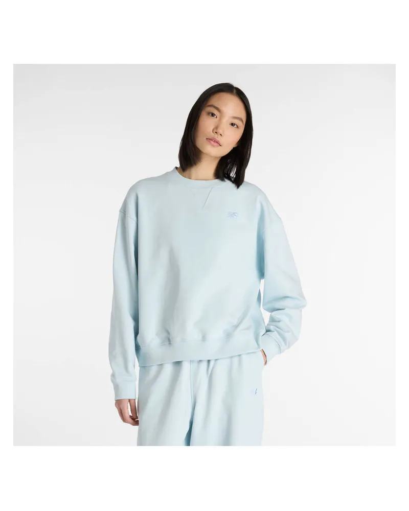 New Balance Damen Sweatshirt ATHLETICS FRENCH TERRY CREW Eis