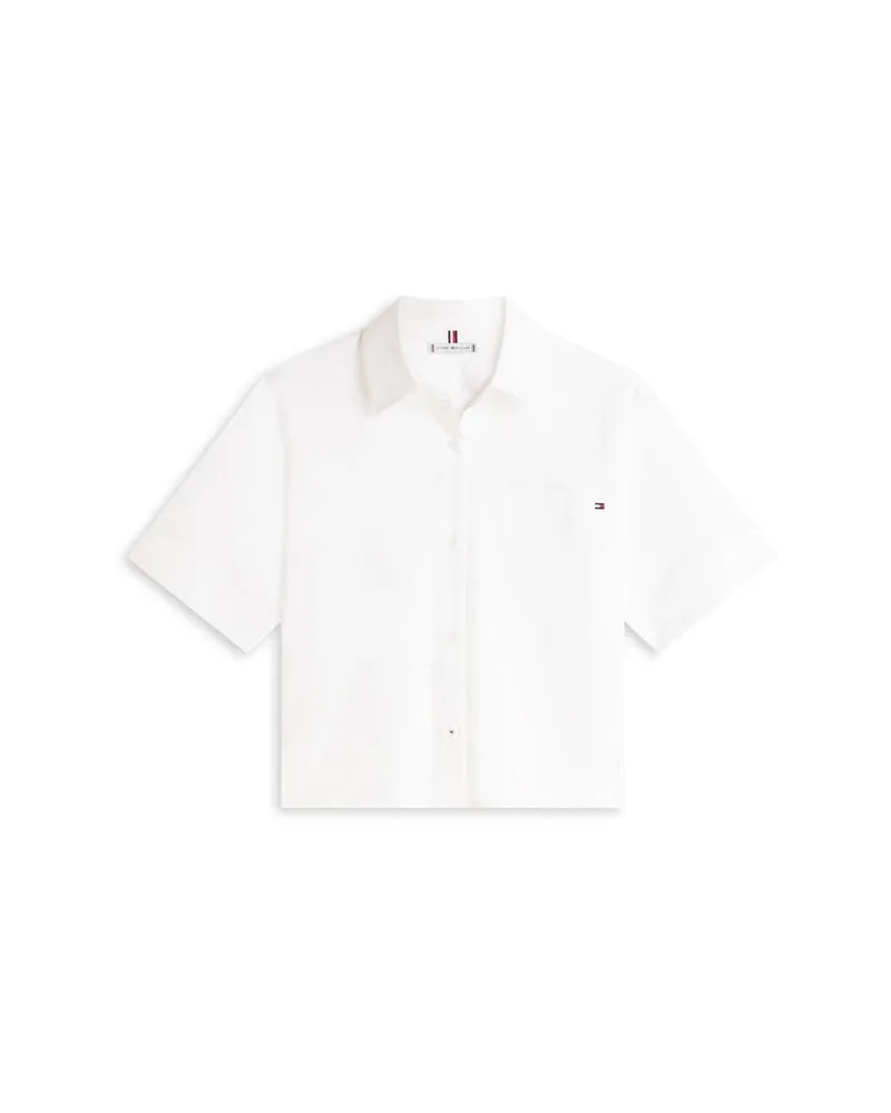 Tommy Hilfiger Damen Bluse aus Bio-Baumwolle Weiss