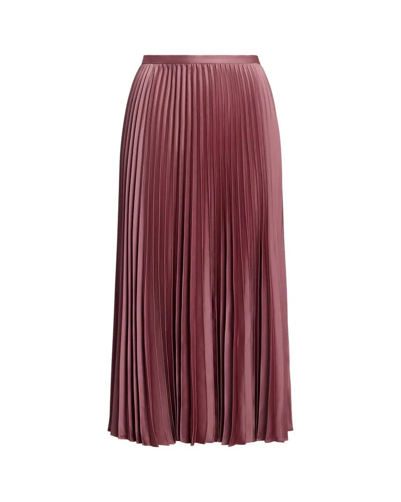 Ralph Lauren Damen Plisseerock aus Satin-Charmeuse Pink