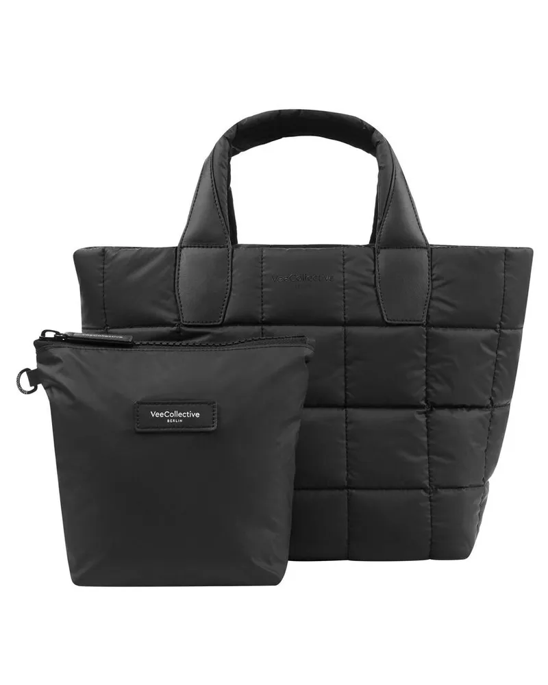 VeeCollective Damen Handtasche PORTER TOTE SMALL MATT BLACK Schwarz