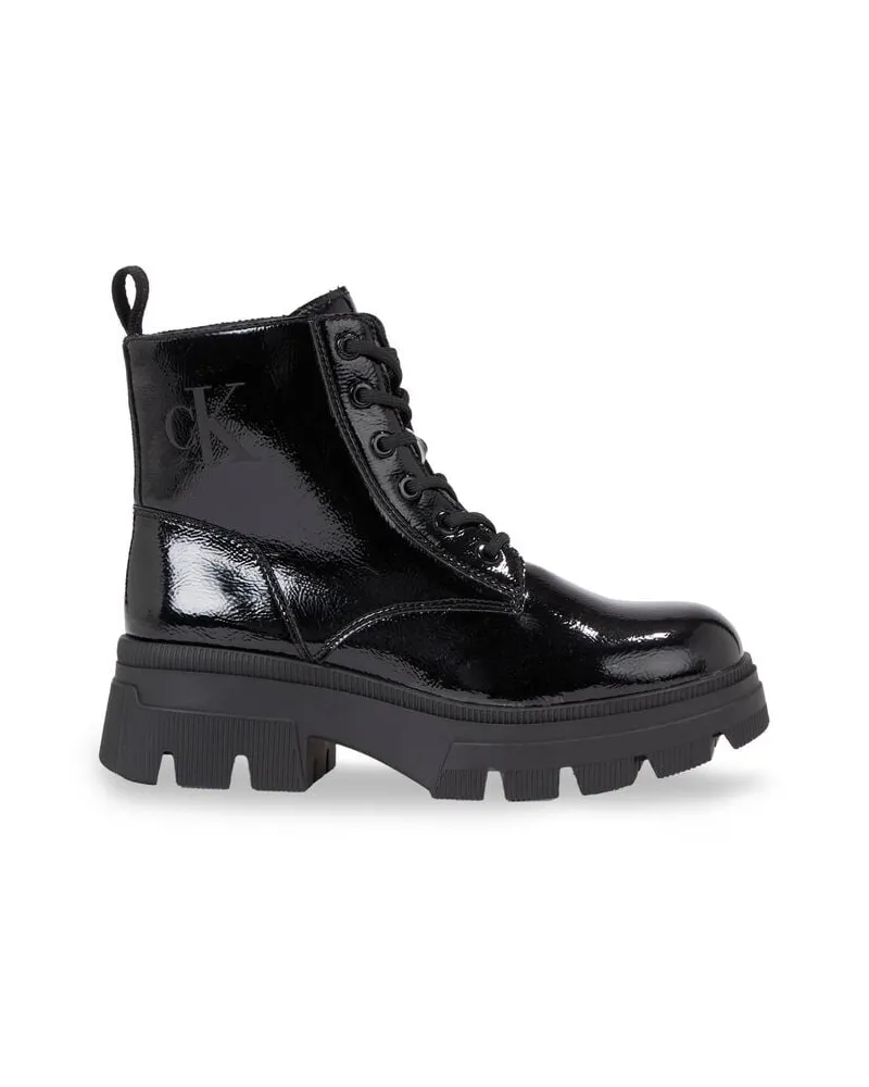 Calvin Klein Damen Stiefel CHUNKY COMBAT Schwarz