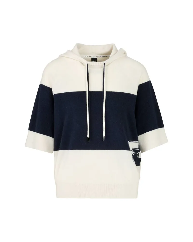 Marc Cain Damen Strickpullover aus Schurwolle und Kaschmir Marine