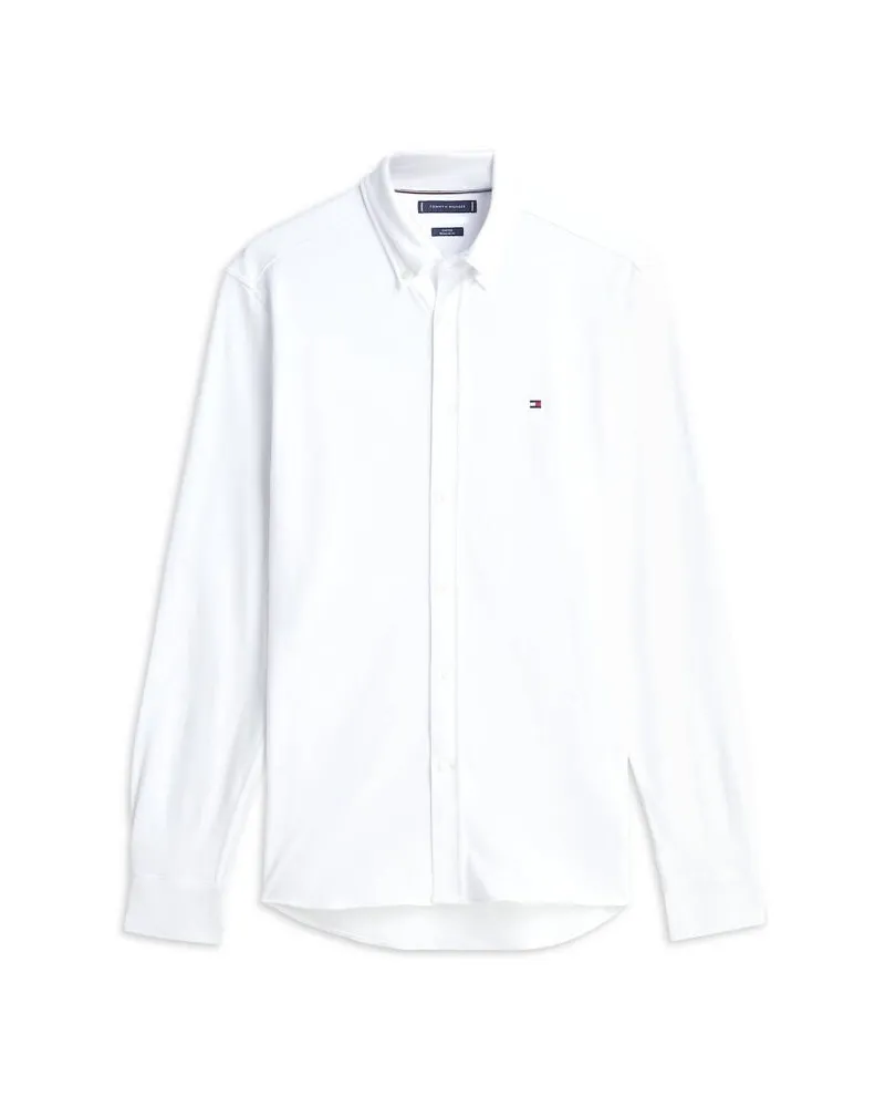 Tommy Hilfiger Herren Hemd Regular Fit Weiss