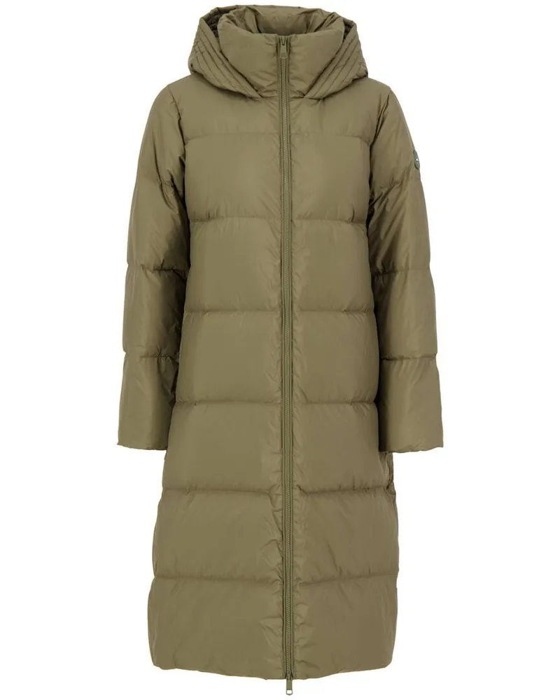 Tommy Hilfiger Damen Daunenmantel LONGLINE wasserabweisend Khaki