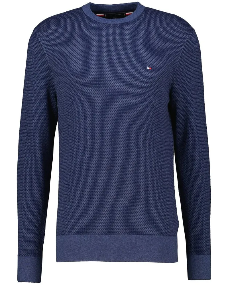 Tommy Hilfiger Herren Strickpullover mit Bio-Baumwolle und Kaschmir Regular Fit Blau