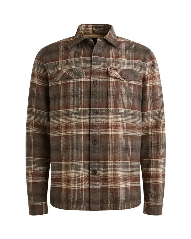 PME Legend Herren Hemd BRUSHED GRINDLE Rot
