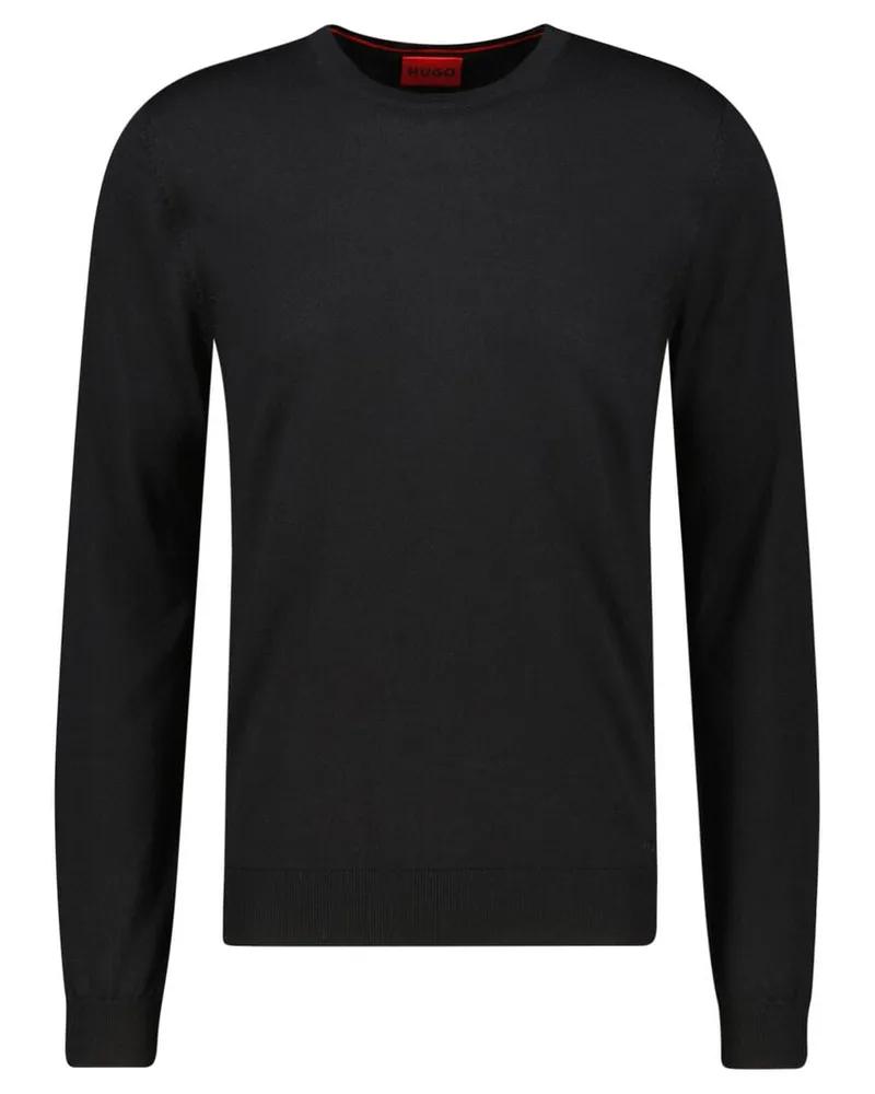 HUGO BOSS Herren Wollpullover SAN CEDRIC-M1 Slim Fit Schwarz
