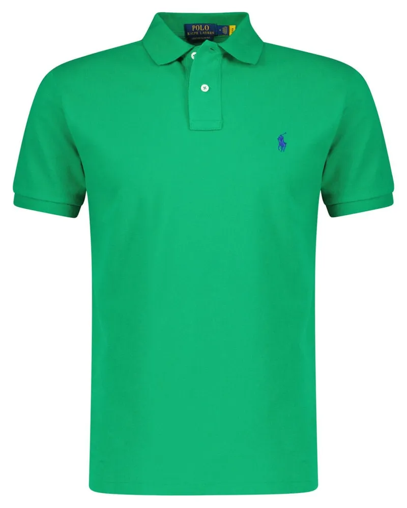 Ralph Lauren Herren Poloshirt Custom Slim Fit Kurzarm Türkis