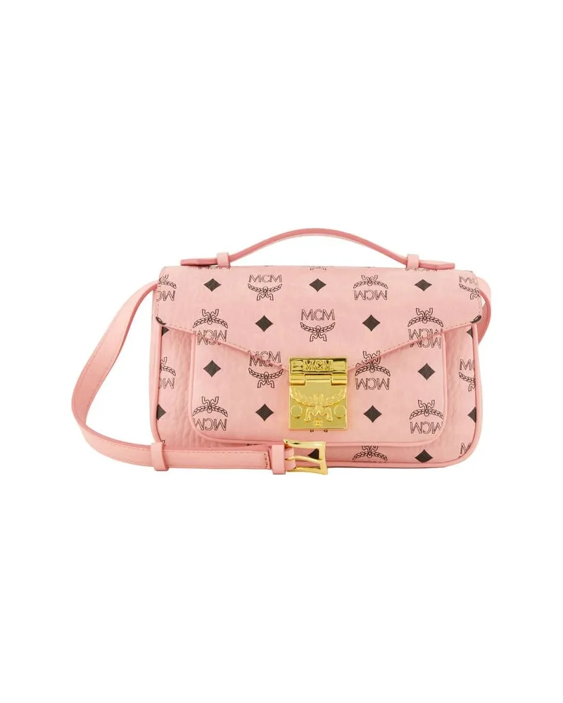 MCM Damen Umhängetasche TRACY VISETOS CROSSBODY Medium Rose