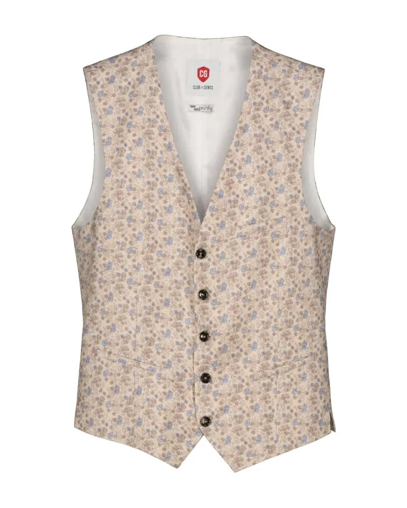 CG Herren Weste aus Seide Beige