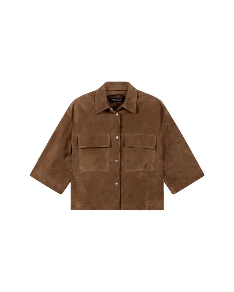 Repeat Damen Lederjacke Braun