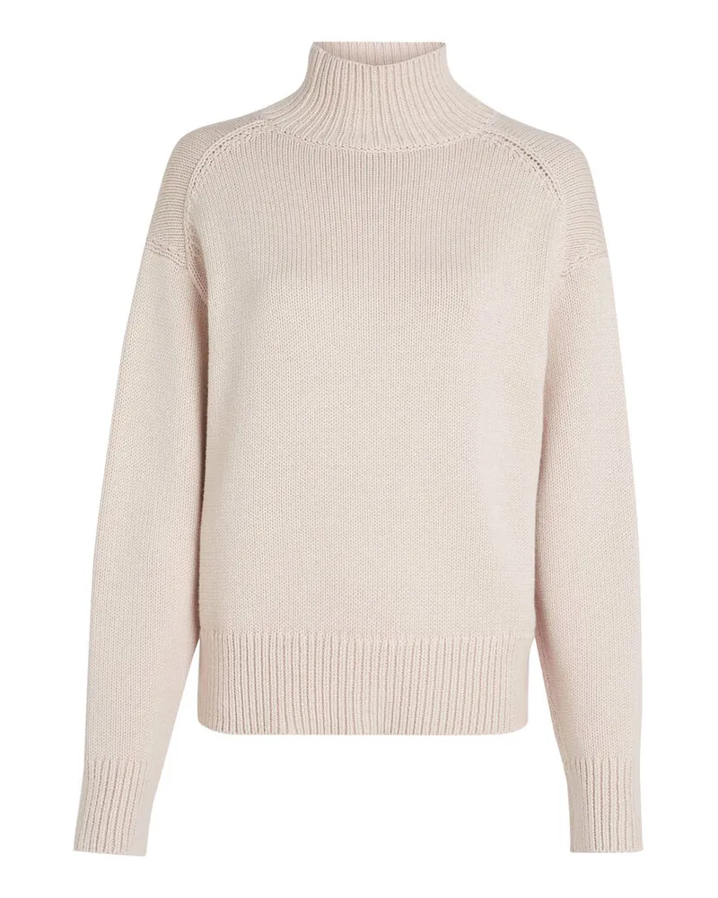 Calvin Klein Damen Pullover mit Stehkragen Beige