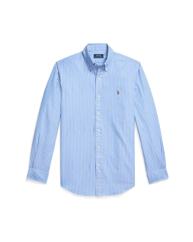 Ralph Lauren Herren Hemd Custom Fit Langarm Bleu