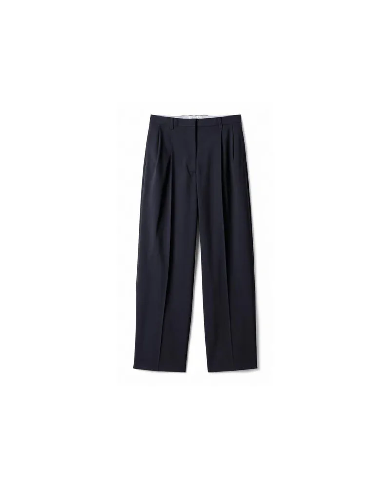 Miu Miu Damen Hose aus Stretch-Wolle Marine
