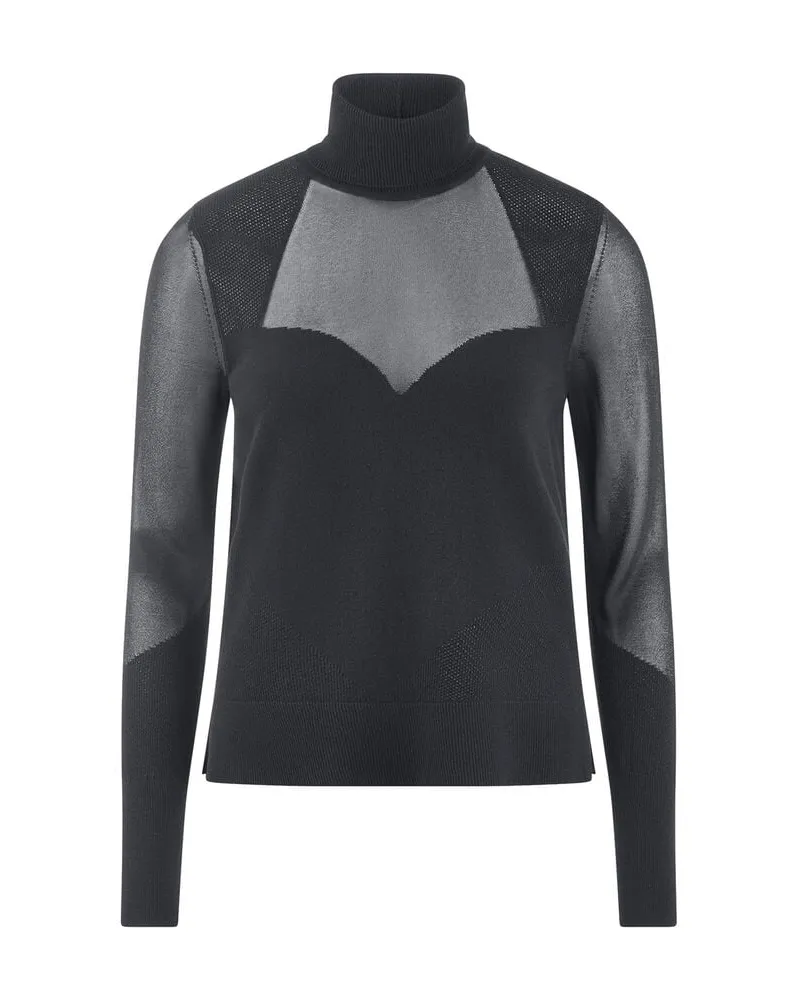 Riani Damen Strickpullover mit Rollkragen Schwarz