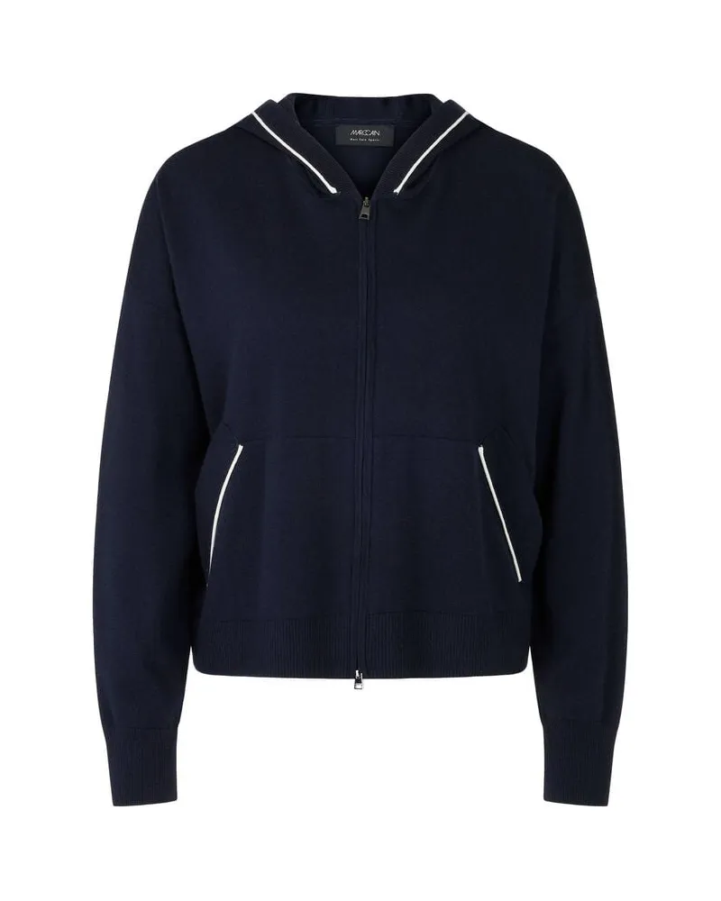 Marc Cain Damen Strickjacke mit Wolle und Kaschmir Marine