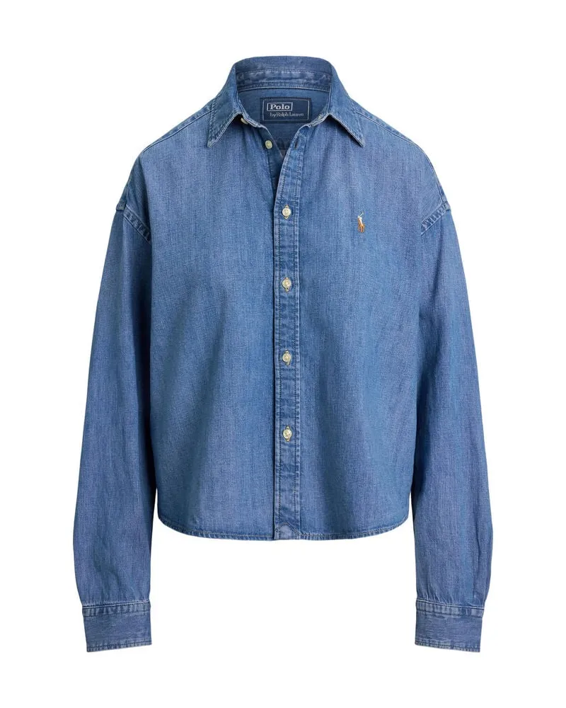 Ralph Lauren Damen Jeansbluse Boxy Fit Darkblue