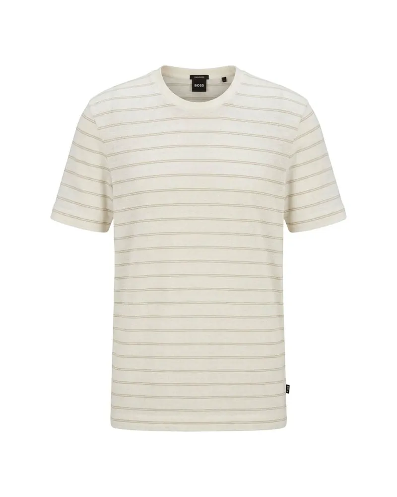 HUGO BOSS Herren T-Shirt H-TAUT Offwhite