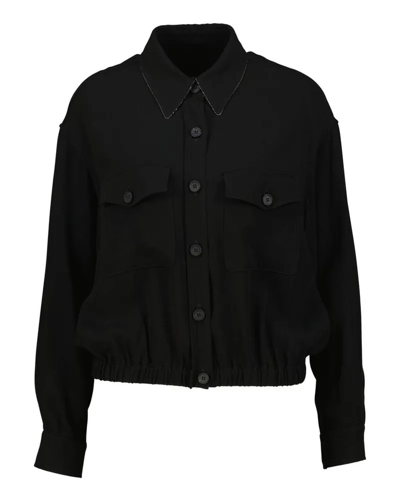 Fabiana Filippi Damen Hemdjacke mit Viskose Schwarz